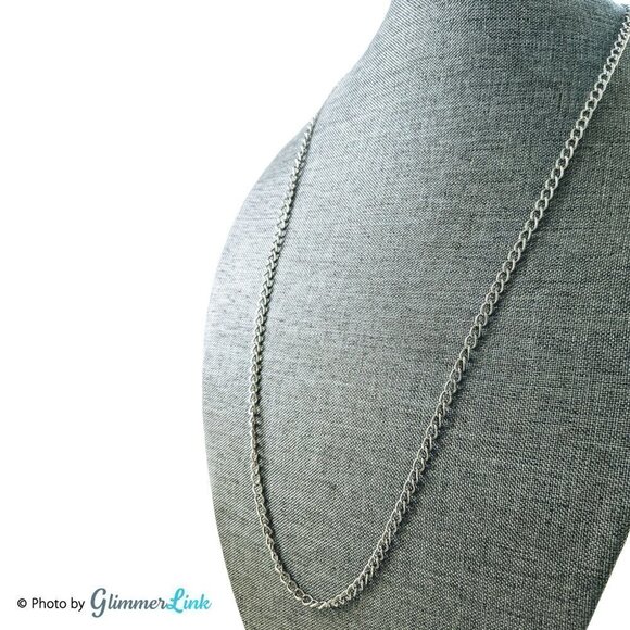 Vintage Sarah Coventry Silver Tone Textured Links Chain Necklace - Picture 3 of 9